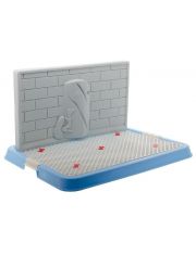 Туалет для собак Pet Line со стенкой, малый, синий