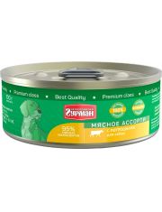 Консервы для собак Четвероногий гурман Мясное ассорти с потрошками