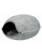 Лежак-пещера для животных Trixie Lunaиз искусственного войлока, светло- серый