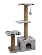 Комплекс-когтеточка для кошек Дарэлл Джут 95 квадратный 3-х уровневый, бежевый