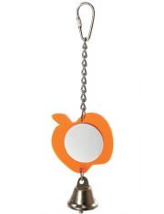 Игрушка для птиц Triol Яблочко с зеркальцем и колокольчиком