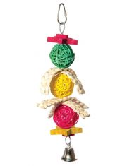 Игрушка для птиц Triol Плетеные шарики, дерево, джут